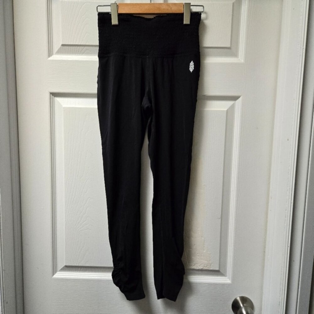 Free People Movement FP Black Ruched Waist Leggings - Picture 2 of 8